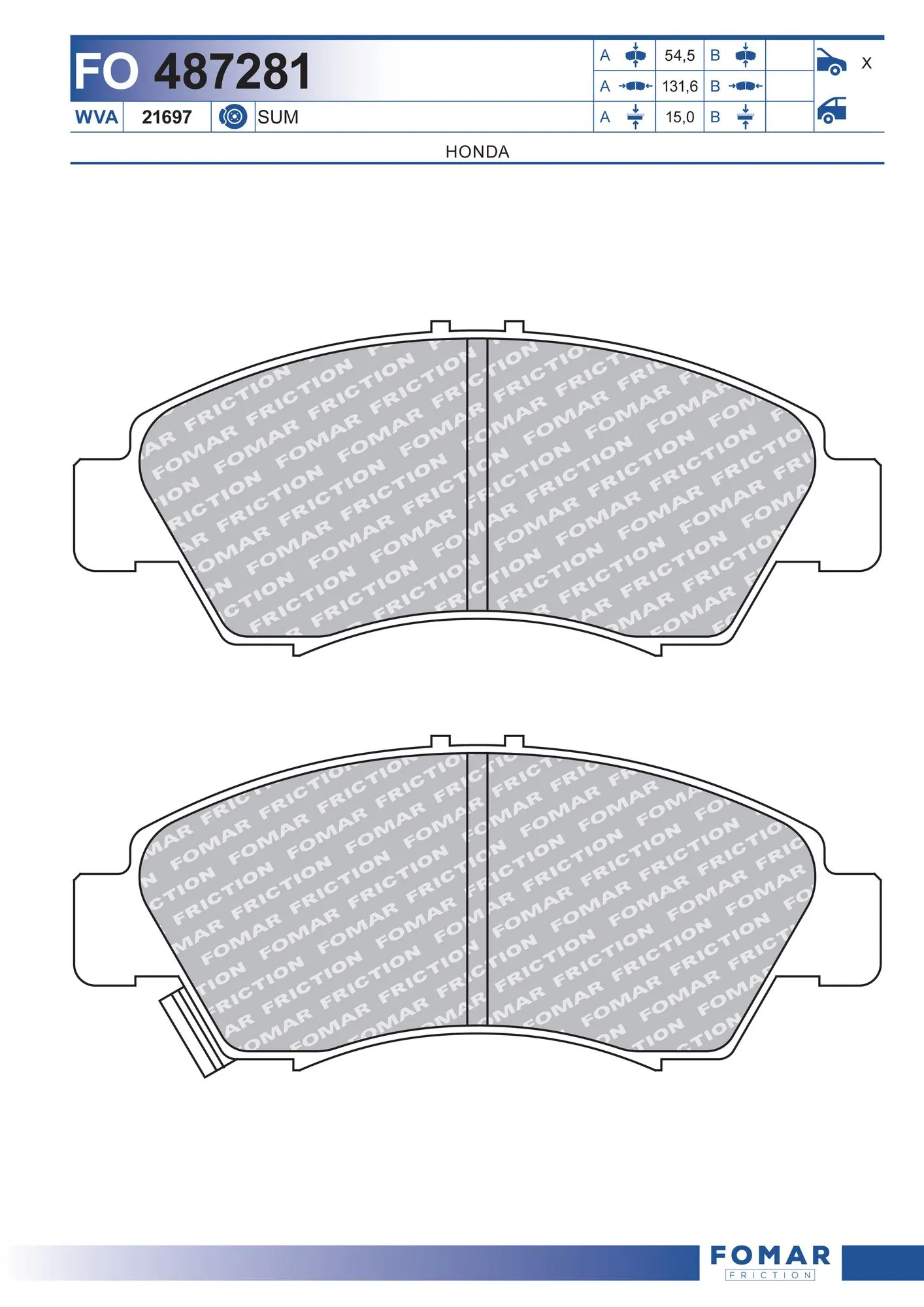 Brake Pad Set, disc brake